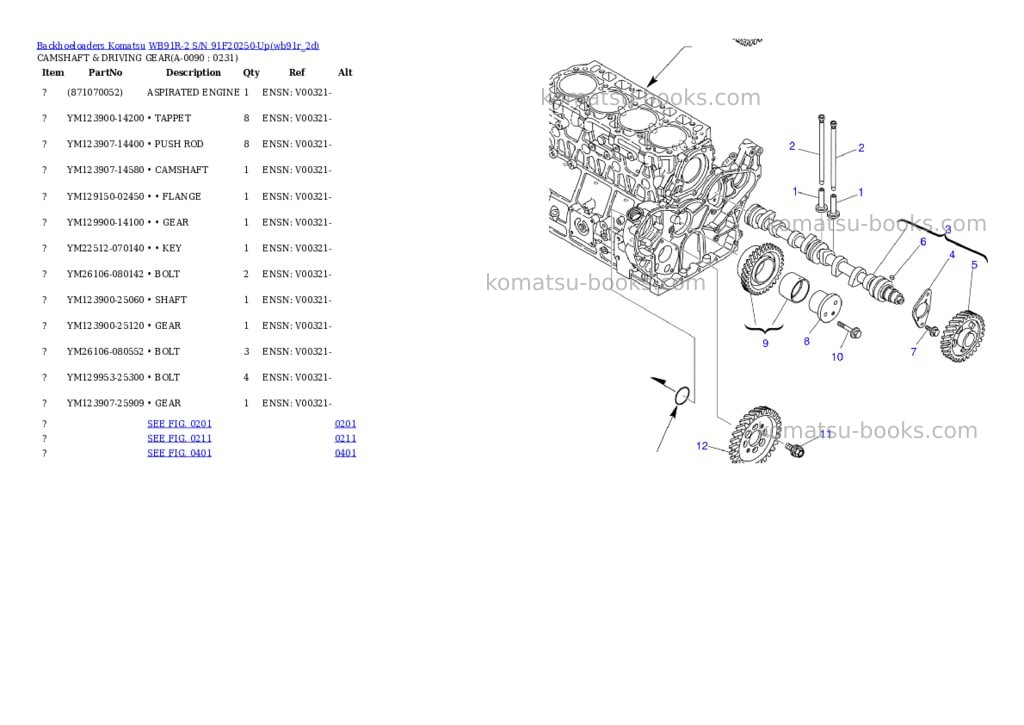 Komatsu wb91r-2 s/n 91f20250-up Parts catalog cover Page 8 Komatsu wb91r-2 s/n 91f20250-up Parts catalog cover Page 8
