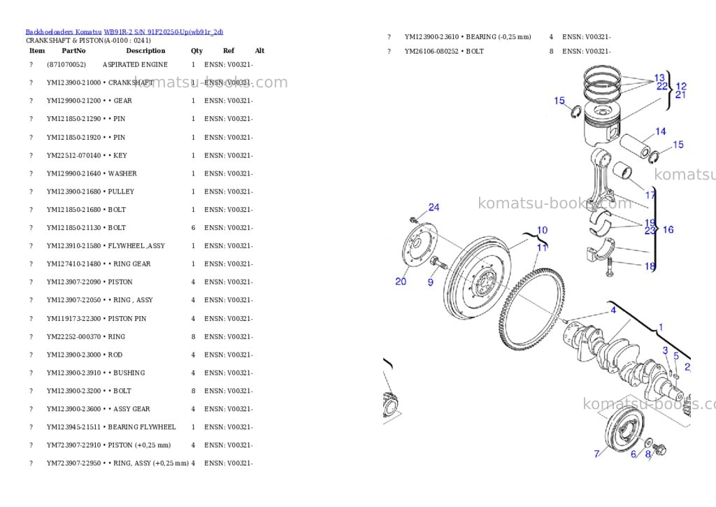 Komatsu wb91r-2 s/n 91f20250-up Parts catalog cover Page 9 Komatsu wb91r-2 s/n 91f20250-up Parts catalog cover Page 9