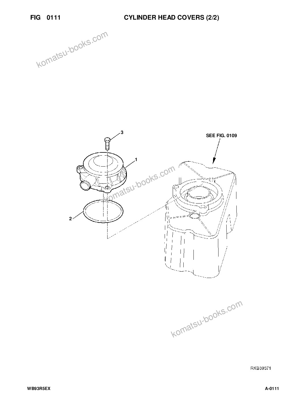 Komatsu wb93r-5e0 s/n f70001- up Parts catalog cover Page 9