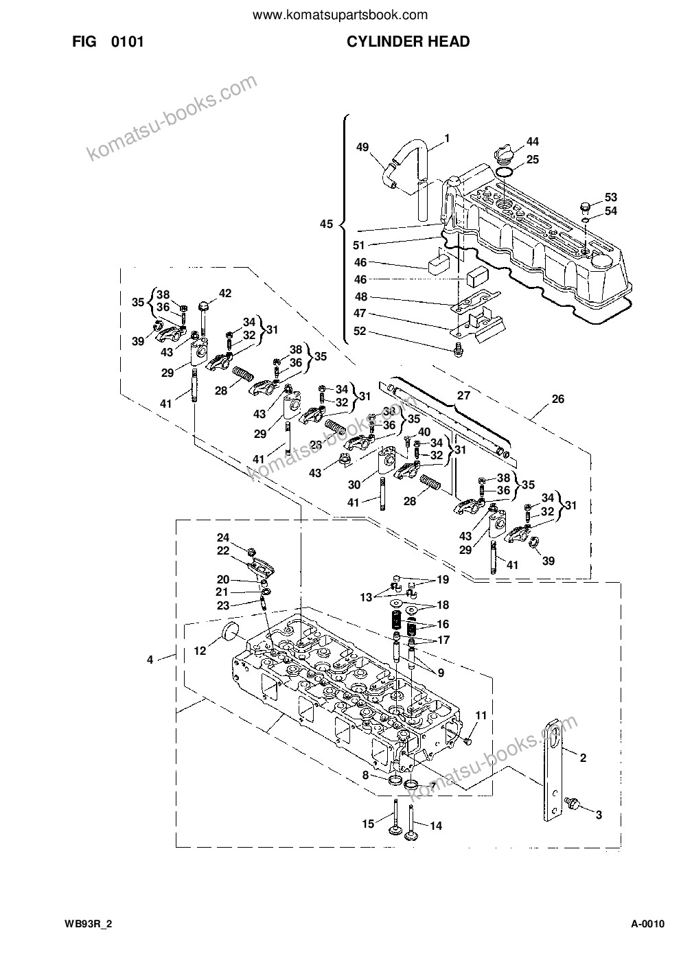 Komatsu wb93r-2 s/n 93f20001-up Parts catalog cover Page 4 Komatsu wb93r-2 s/n 93f20001-up Parts catalog cover Page 4