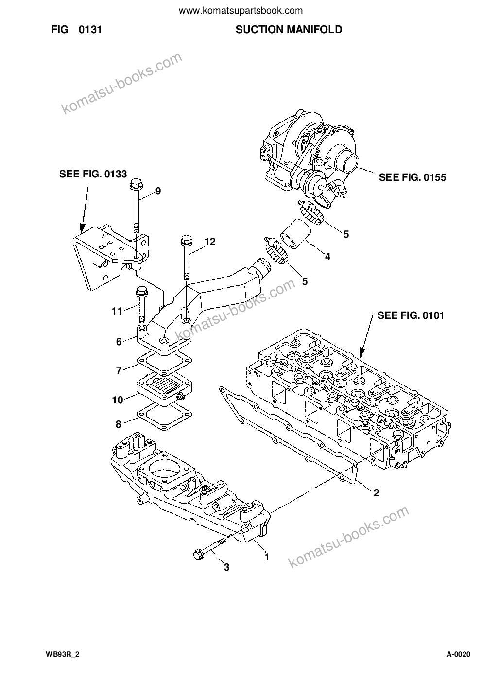 Komatsu wb93r-2 s/n 93f20001-up Parts catalog cover Page 6 Komatsu wb93r-2 s/n 93f20001-up Parts catalog cover Page 6