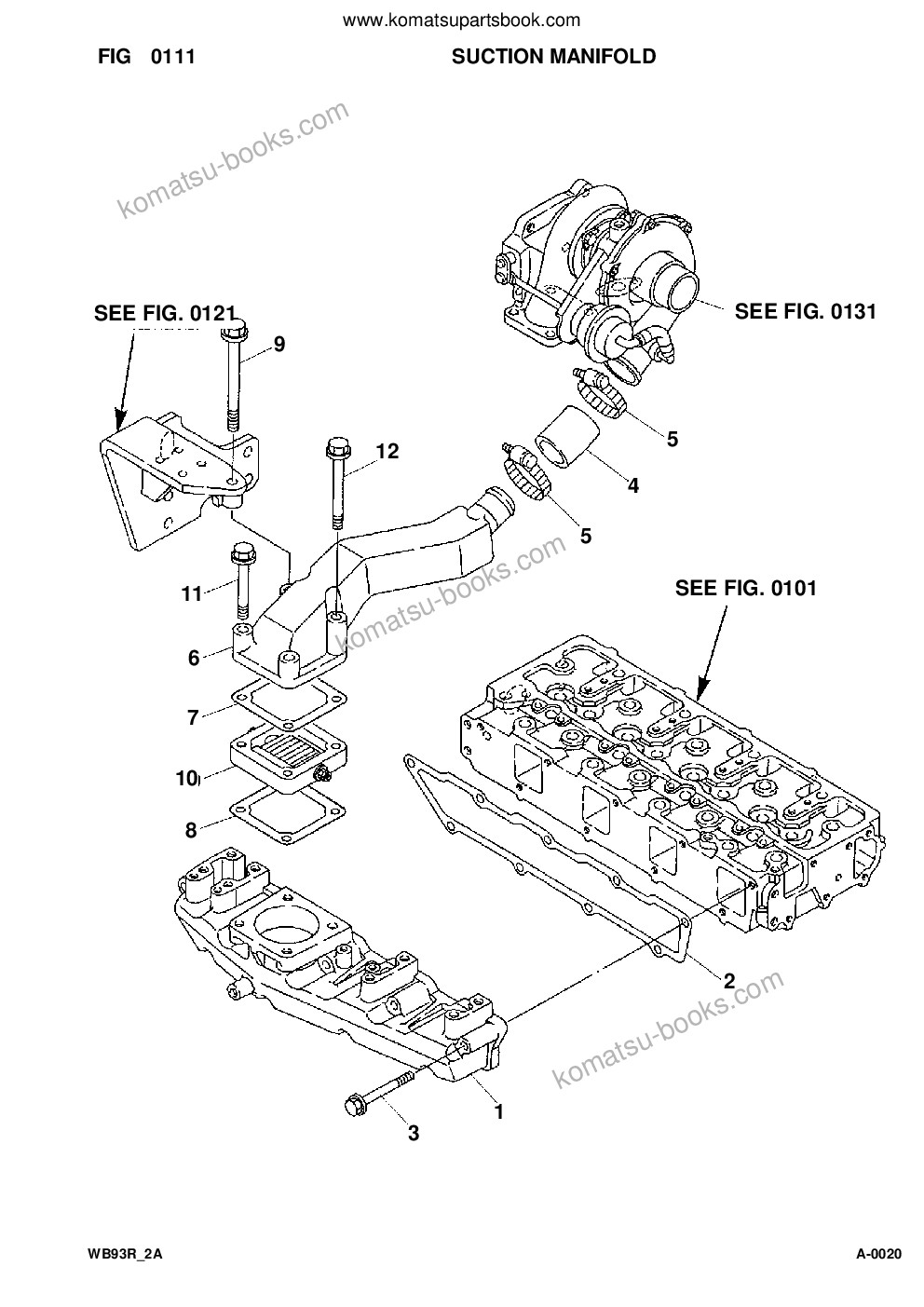 Komatsu wb93r-2 s/n 93f21638-up Ersatzteilkatalog Titelseite Seite 6