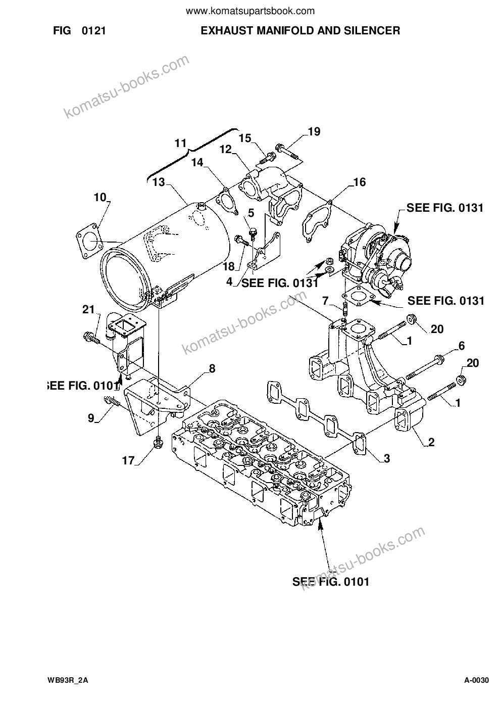 Komatsu wb93r-2 s/n 93f21638-up Ersatzteilkatalog Titelseite Seite 8