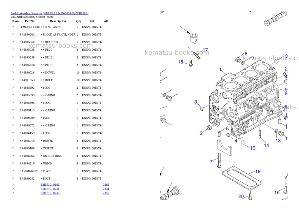 Komatsu wb93s-5 s/n f50003-up Parts catalog cover Page 8 Komatsu wb93s-5 s/n f50003-up Parts catalog cover Page 8