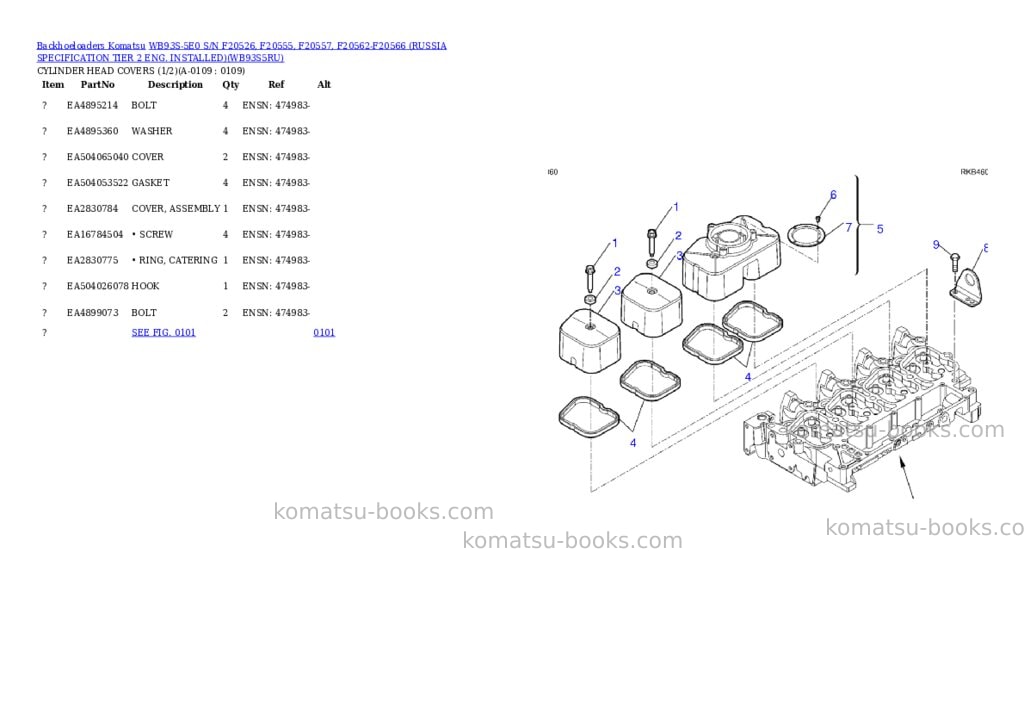 Komatsu wb93s-5e0 s/n f20526- up russia tier 2 eng. installed Parts catalog cover Page 2 Komatsu wb93s-5e0 s/n f20526- up russia tier 2 eng. installed Parts catalog cover Page 2