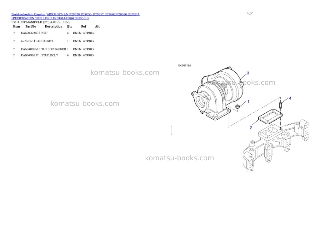 Komatsu wb93s-5e0 s/n f20526- up russia tier 2 eng. installed Parts catalog cover Page 6 Komatsu wb93s-5e0 s/n f20526- up russia tier 2 eng. installed Parts catalog cover Page 6
