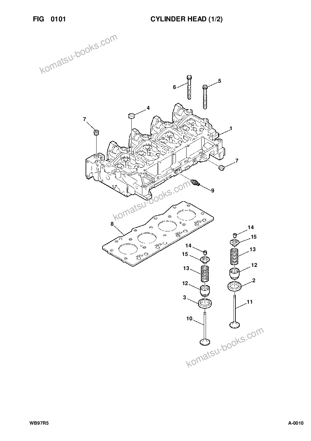Komatsu WB97R-5 S/N F50003-Up Parts catalog cover Page 3 Komatsu WB97R-5 S/N F50003-Up Parts catalog cover Page 3