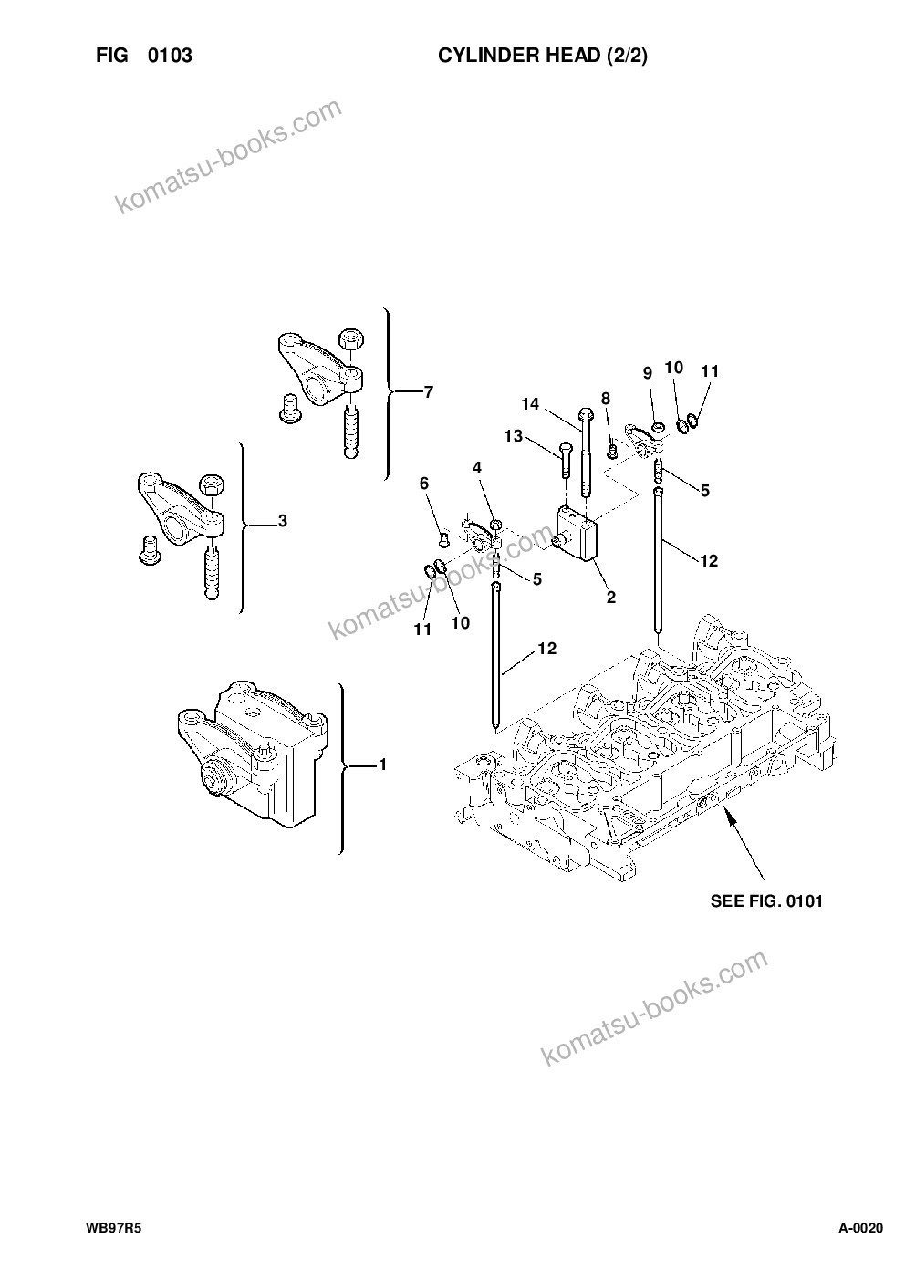 Komatsu WB97R-5 S/N F50003-Up Parts catalog cover Page 5 Komatsu WB97R-5 S/N F50003-Up Parts catalog cover Page 5