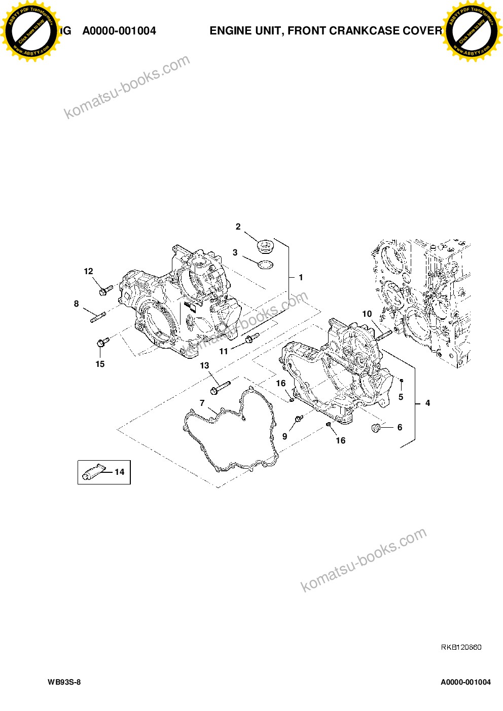 Komatsu WB97R-5E0 S/N F80211 - UP Catálogo de piezas cover Page 10