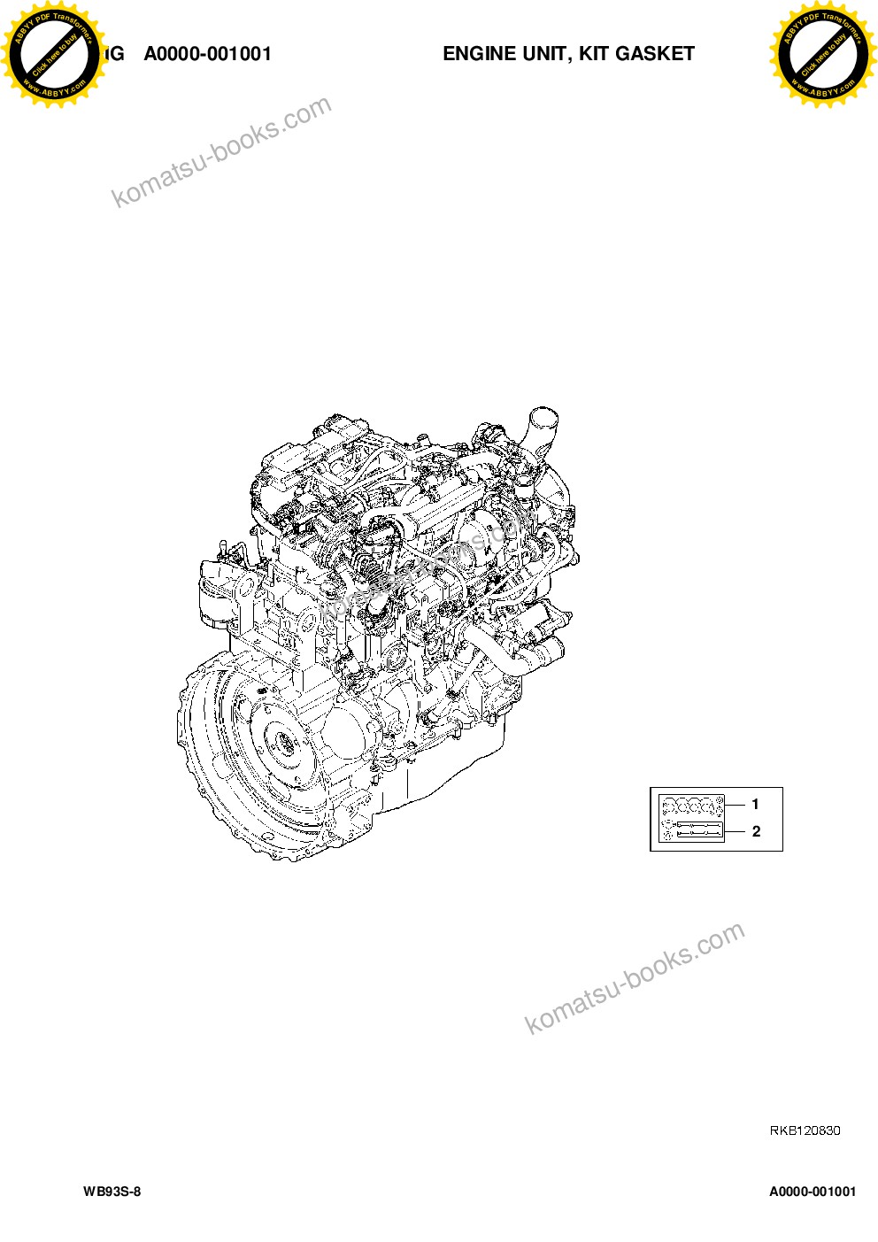 Komatsu WB97R-5E0 S/N F80211 - UP Catálogo de piezas cover Page 4