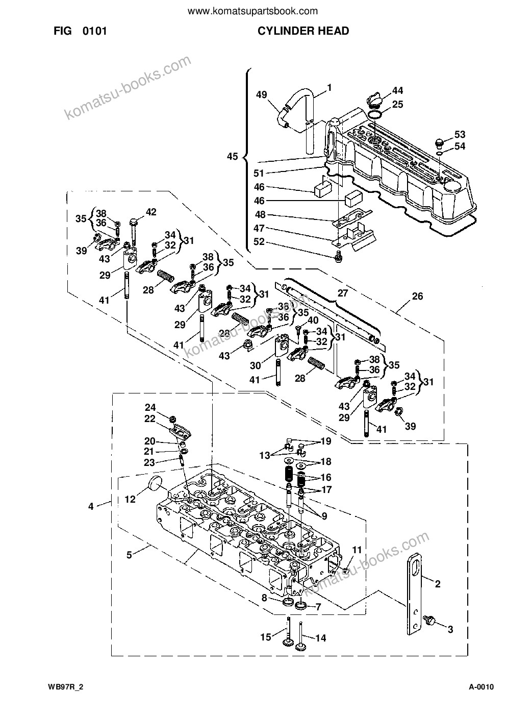 Komatsu wb97r-2 s/n 97f20001-up Parts catalog cover Page 3 Komatsu wb97r-2 s/n 97f20001-up Parts catalog cover Page 3