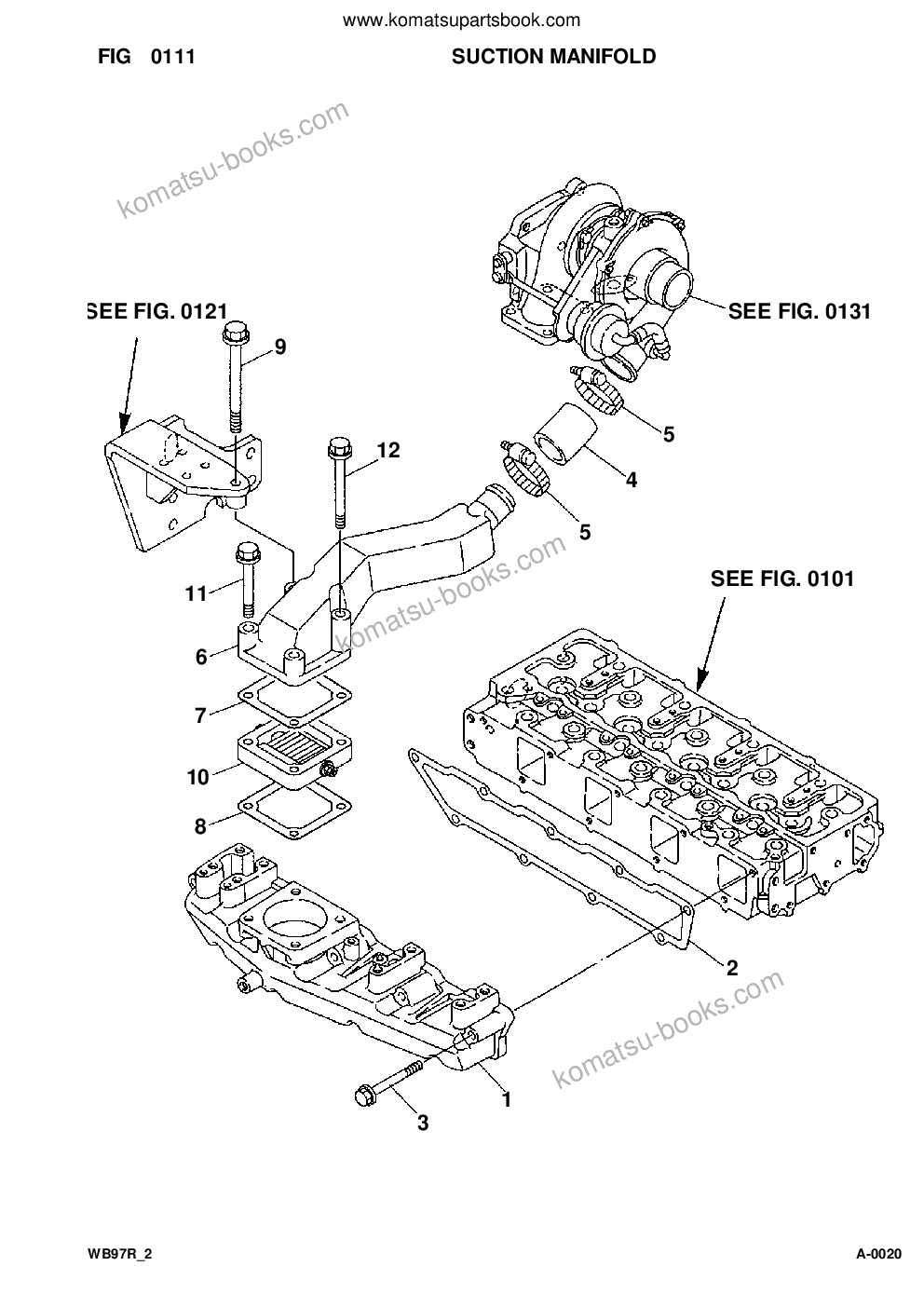 Komatsu wb97r-2 s/n 97f20001-up Parts catalog cover Page 5 Komatsu wb97r-2 s/n 97f20001-up Parts catalog cover Page 5