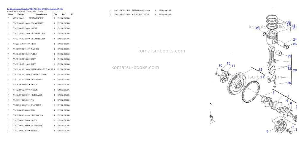 Komatsu wb97r-2 s/n 97f20743-up Parts catalog cover Page 10 Komatsu wb97r-2 s/n 97f20743-up Parts catalog cover Page 10