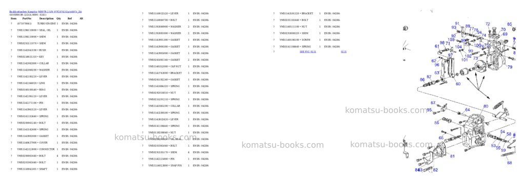 Komatsu wb97r-2 s/n 97f20743-up Parts catalog cover Page 8 Komatsu wb97r-2 s/n 97f20743-up Parts catalog cover Page 8