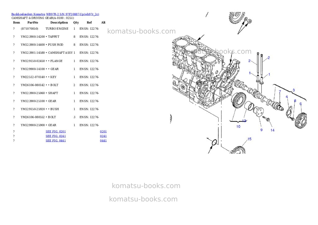 Komatsu wb97r-2 s/n 97f20887-up Parts catalog cover Page 2 Komatsu wb97r-2 s/n 97f20887-up Parts catalog cover Page 2