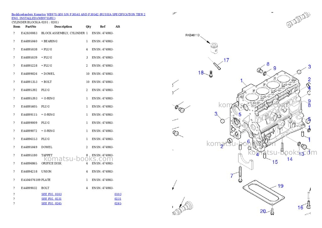 Komatsu wb97s-5e0 s/n f30541 and f30542 russia tier 2 eng. installed Parts catalog cover Page 8 Komatsu wb97s-5e0 s/n f30541 and f30542 russia tier 2 eng. installed Parts catalog cover Page 8
