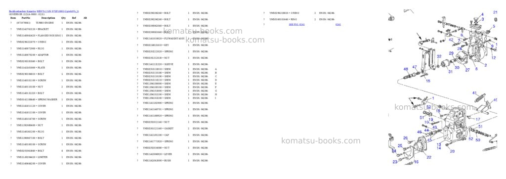 Komatsu wb97s-2 s/n 97sf10001-up Parts catalog cover Page 7 Komatsu wb97s-2 s/n 97sf10001-up Parts catalog cover Page 7