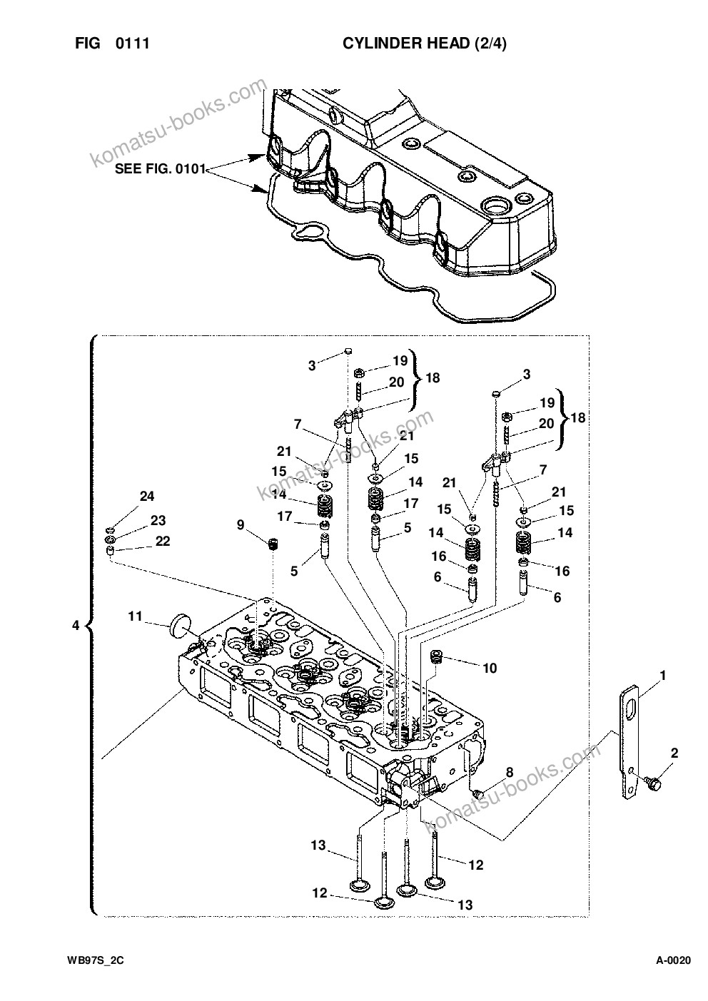 Komatsu wb97s-2 s/n 97sf11205-up Parts catalog cover Page 5