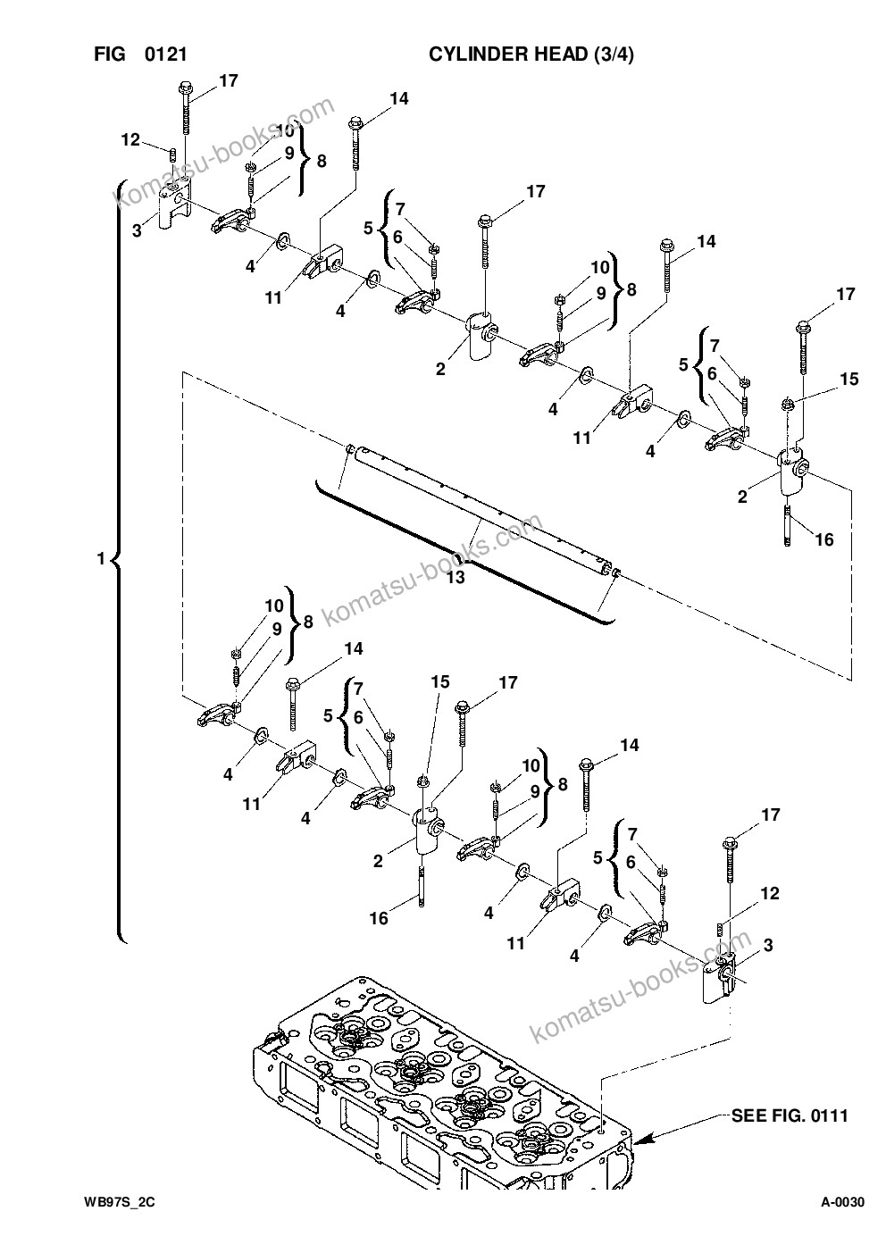 Komatsu wb97s-2 s/n 97sf11205-up Parts catalog cover Page 7
