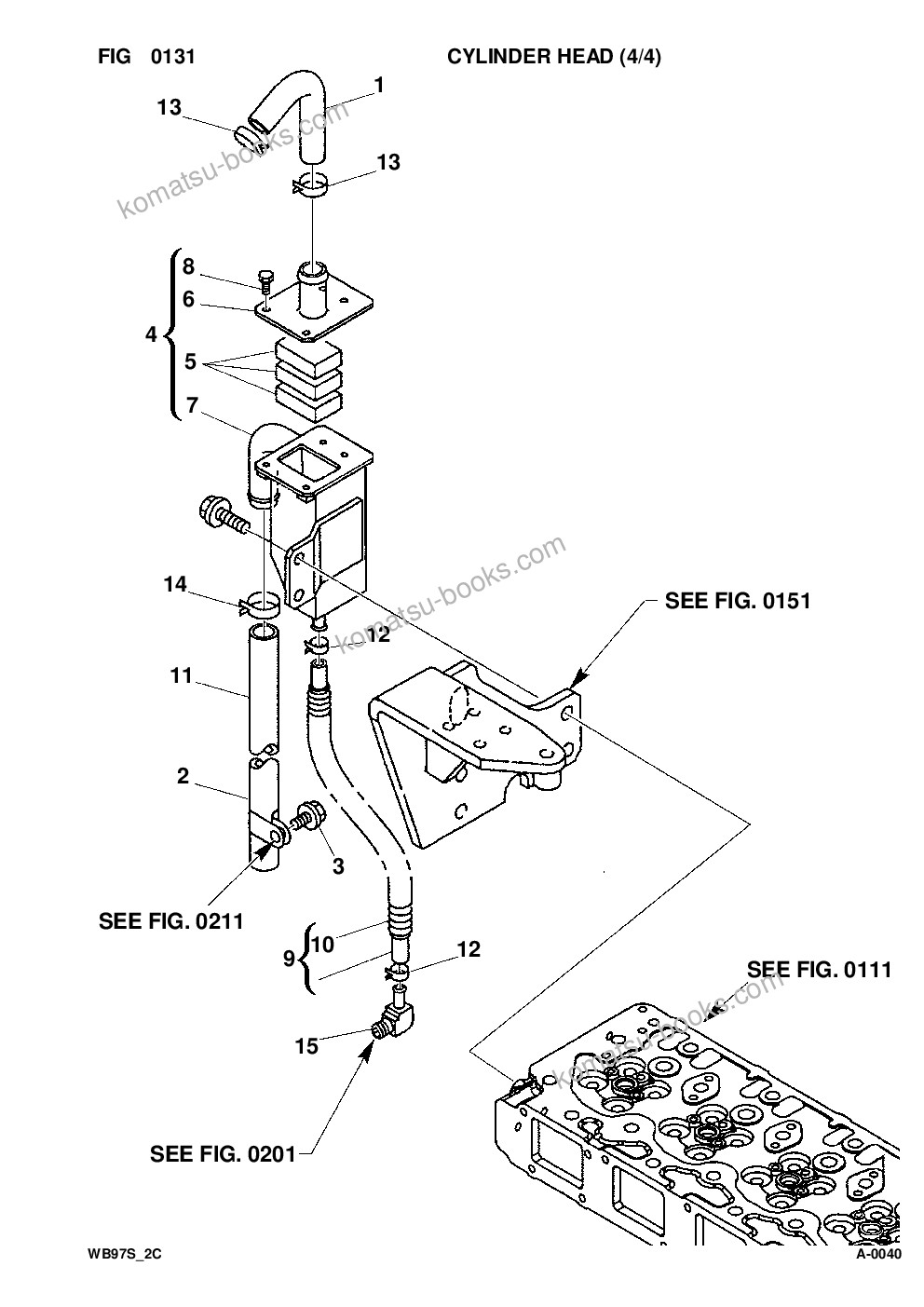 Komatsu wb97s-2 s/n 97sf11205-up Parts catalog cover Page 9
