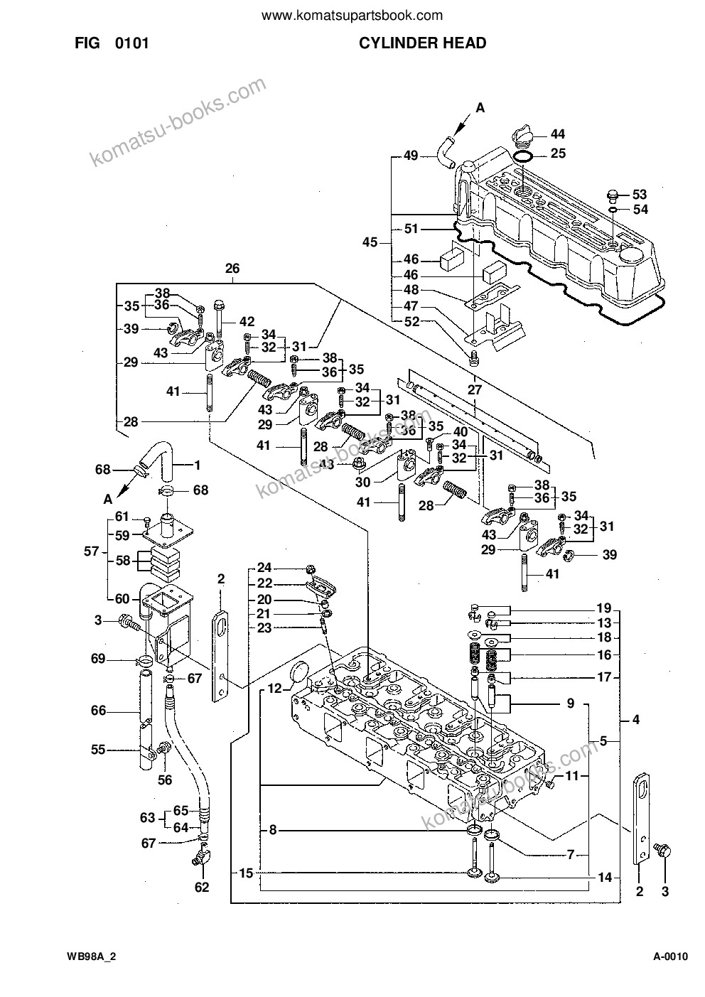 Komatsu wb98a-2 s/n wb98f20001-up Parts catalog cover Page 3