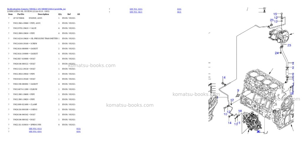 Komatsu wb98a-2 s/n wb98f20365-up Parts catalog cover Page 10