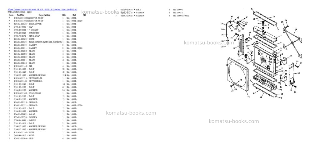 Komatsu wd600-1h s/n 10001-up -50cent. spec. Parts catalog cover Page 4