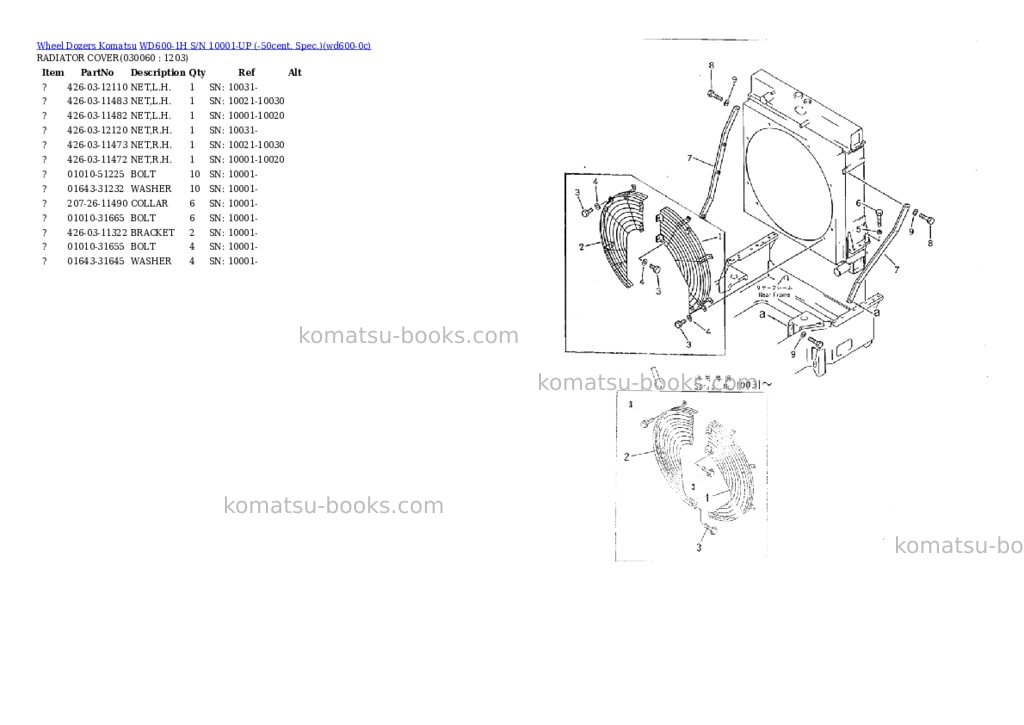 Komatsu wd600-1h s/n 10001-up -50cent. spec. Parts catalog cover Page 5