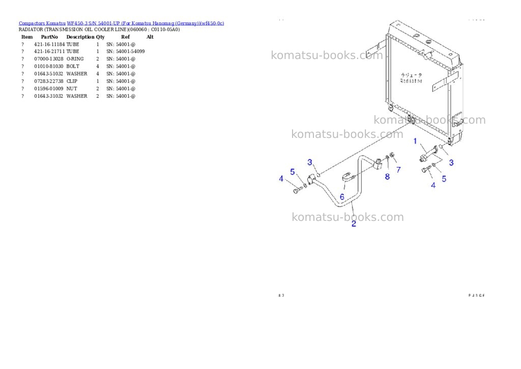 Komatsu WF450-3 S/N 54001-UP (For Komatsu Hanomag (Germany)) Parts catalog cover Page 10 Komatsu WF450-3 S/N 54001-UP (For Komatsu Hanomag (Germany)) Parts catalog cover Page 10