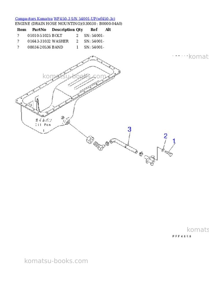 Komatsu WF450-3 S/N 54001-UP Parts catalog cover Page 2