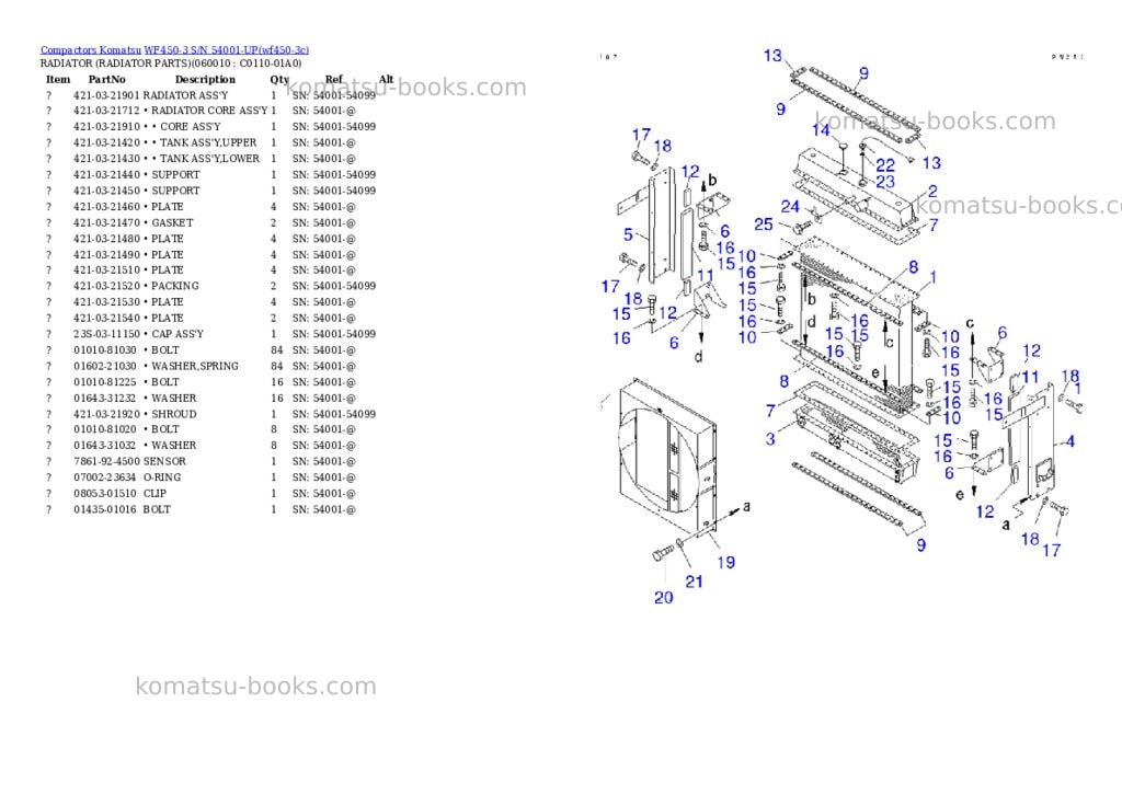 Komatsu WF450-3 S/N 54001-UP Parts catalog cover Page 5