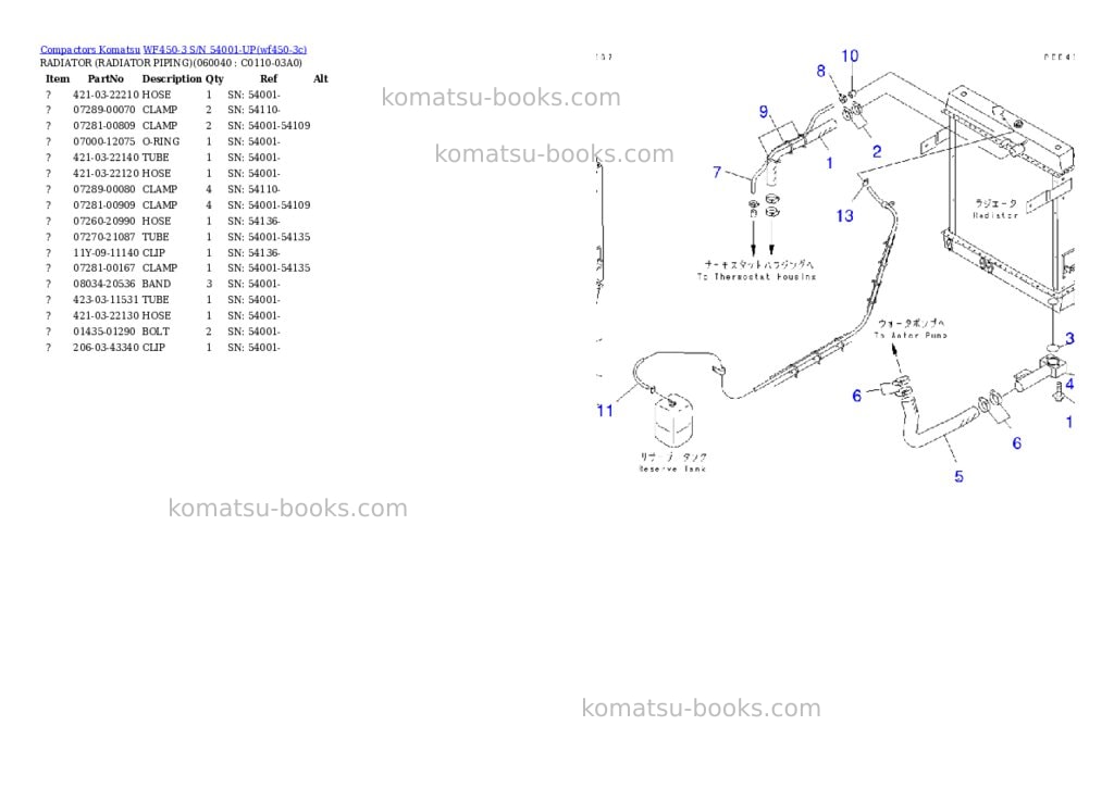 Komatsu WF450-3 S/N 54001-UP Parts catalog cover Page 8