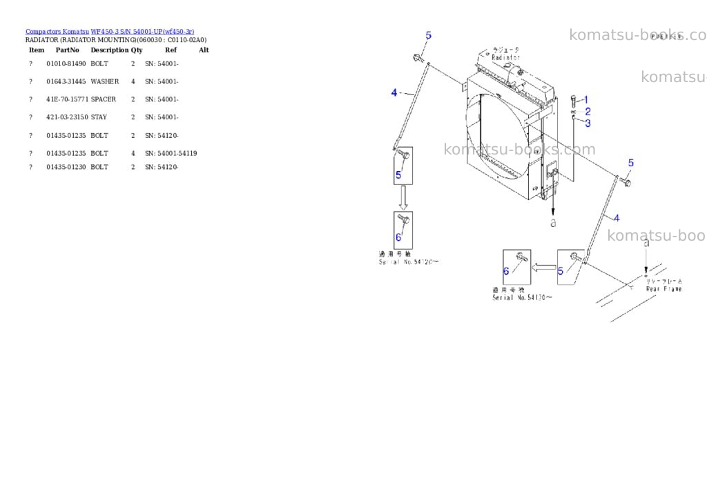 Komatsu wf450-3 s/n 54001-up for komatsu hanomag germany Parts catalog cover Page 7 Komatsu wf450-3 s/n 54001-up for komatsu hanomag germany Parts catalog cover Page 7