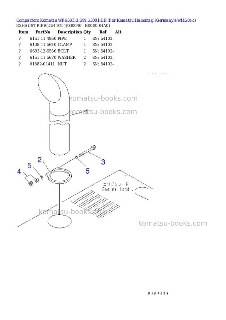Komatsu WF450T-3 S/N 53001-UP (For Komatsu Hanomag (Germany)) Parts catalog cover Page 3 Komatsu WF450T-3 S/N 53001-UP (For Komatsu Hanomag (Germany)) Parts catalog cover Page 3