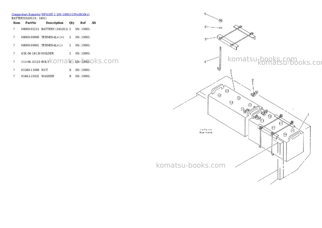 Komatsu wf450t-1 s/n 10001-up Parts catalog cover Page 10