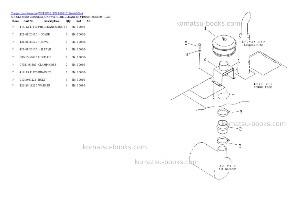 Komatsu wf450t-1 s/n 10001-up Parts catalog cover Page 2