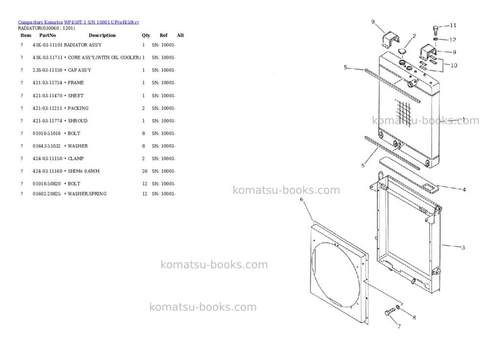 Komatsu wf450t-1 s/n 10001-up Parts catalog cover Page 5