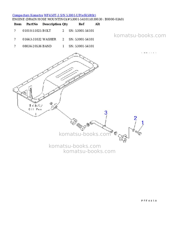 Komatsu wf450t-3 s/n 53001-up Parts catalog cover Page 2