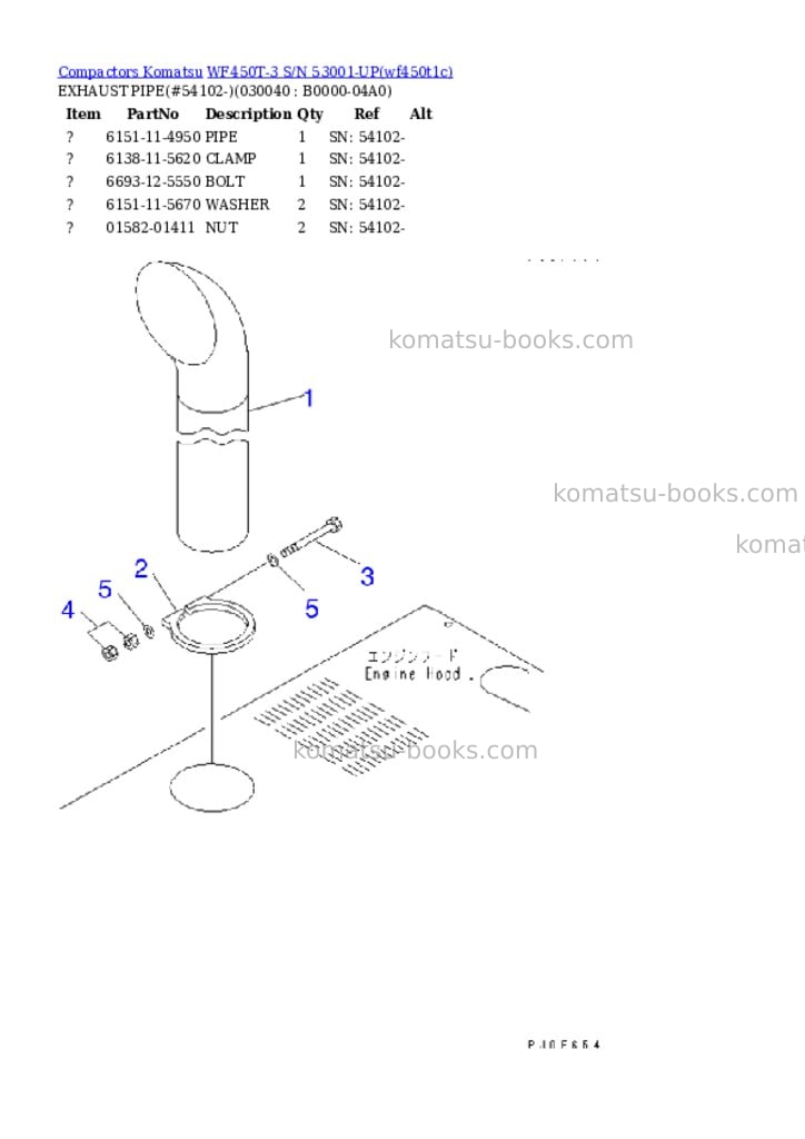 Komatsu WF450T-3 S/N 53001-UP Parts catalog cover Page 3