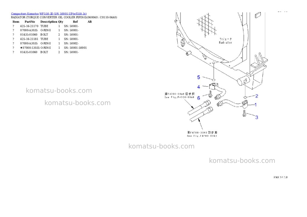 Komatsu wf550-3d s/n 50001-up Parts catalog cover Page 3 Komatsu wf550-3d s/n 50001-up Parts catalog cover Page 3