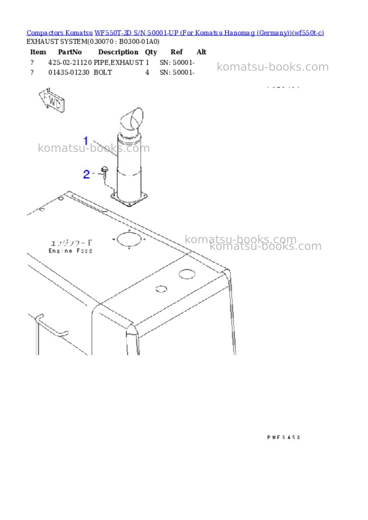 Komatsu wf550t-3d s/n 50001-up for komatsu hanomag germany Parts catalog cover Page 6 Komatsu wf550t-3d s/n 50001-up for komatsu hanomag germany Parts catalog cover Page 6
