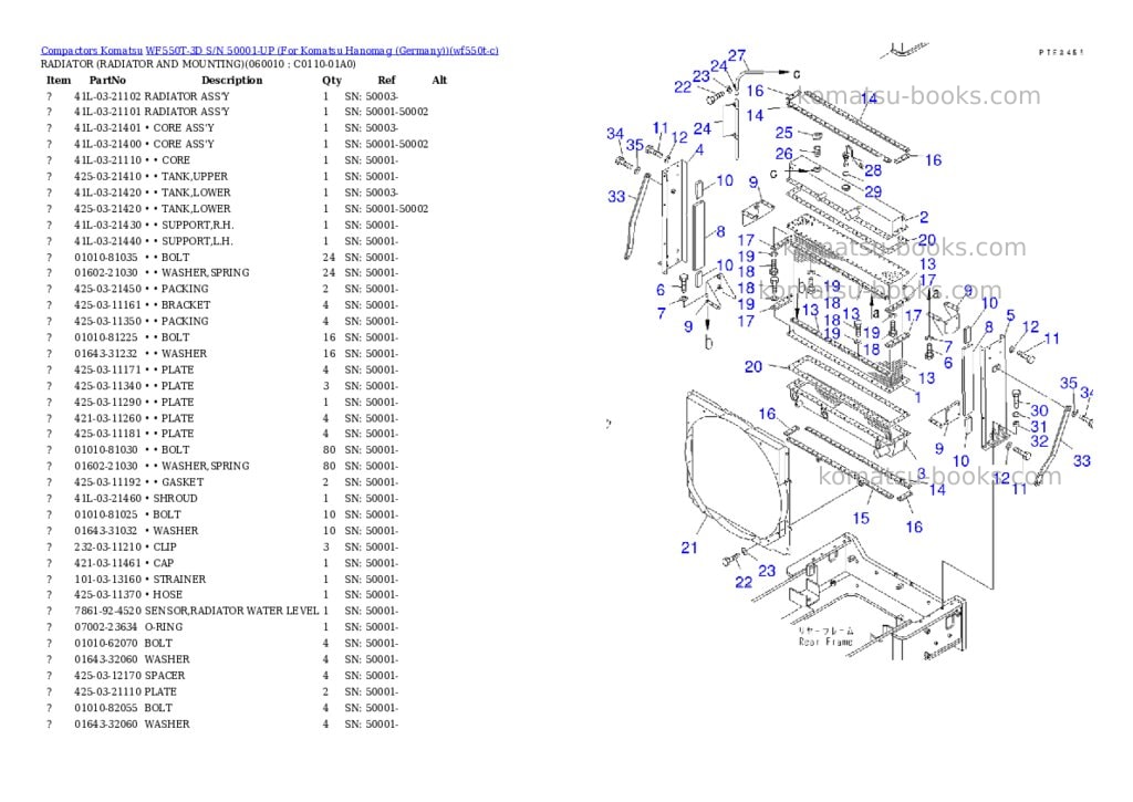 Komatsu wf550t-3d s/n 50001-up for komatsu hanomag germany Parts catalog cover Page 8 Komatsu wf550t-3d s/n 50001-up for komatsu hanomag germany Parts catalog cover Page 8