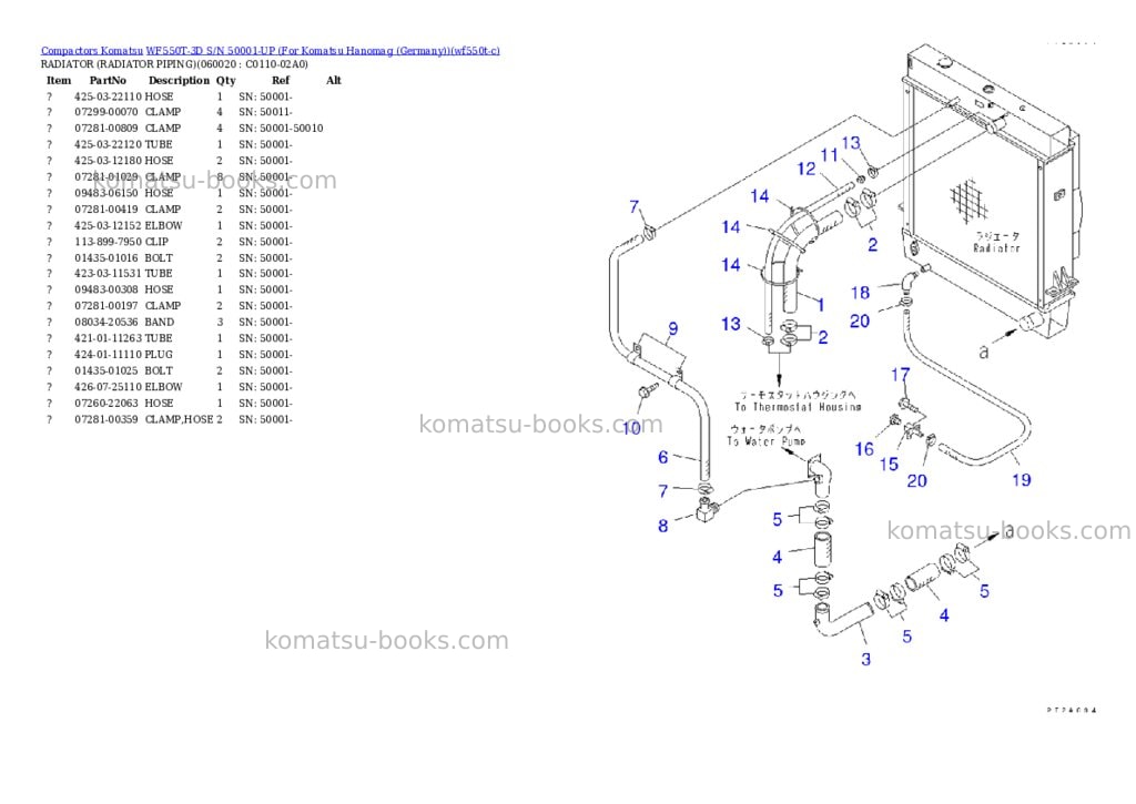 Komatsu wf550t-3d s/n 50001-up for komatsu hanomag germany Parts catalog cover Page 9 Komatsu wf550t-3d s/n 50001-up for komatsu hanomag germany Parts catalog cover Page 9