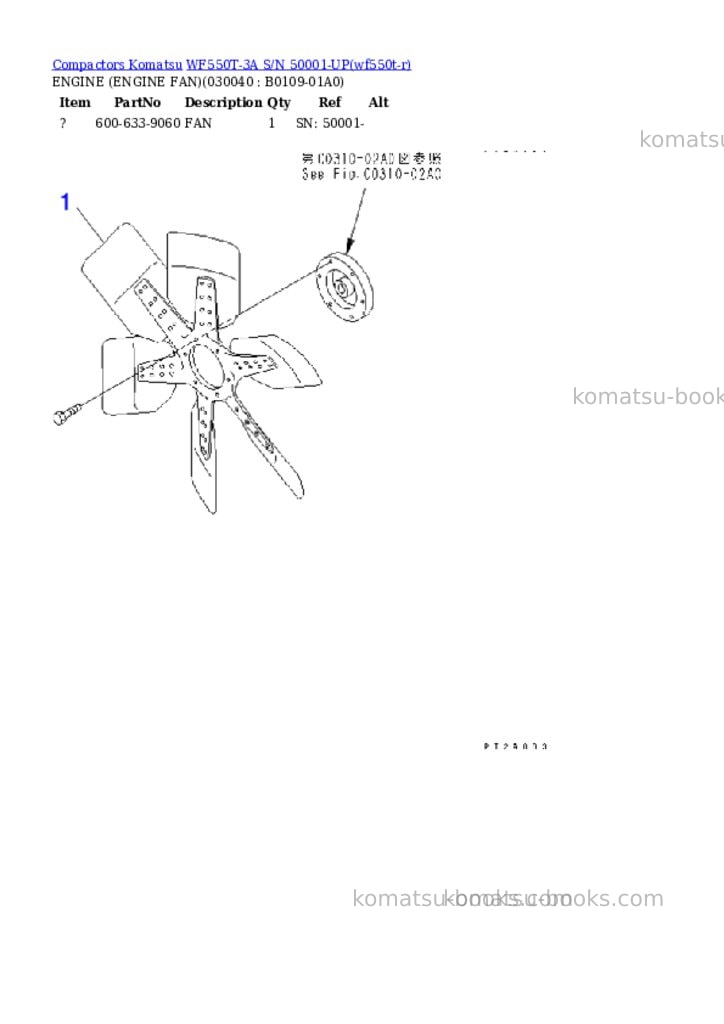 Komatsu WF550T-3A S/N 50001-UP Parts catalog cover Page 3