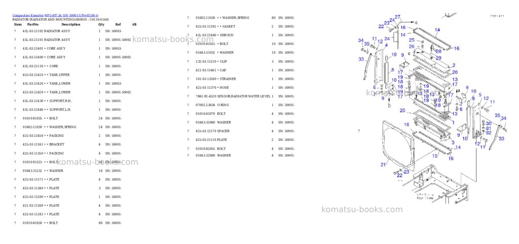 Komatsu WF550T-3A S/N 50001-UP Parts catalog cover Page 7