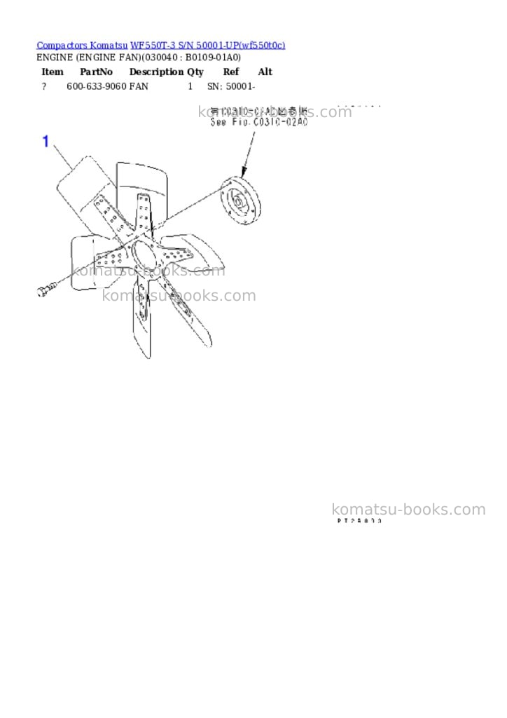 Komatsu wf550t-3 s/n 50001-up Parts catalog cover Page 3 Komatsu wf550t-3 s/n 50001-up Parts catalog cover Page 3