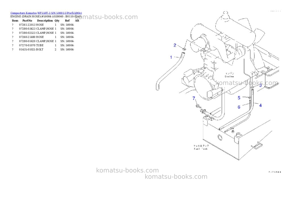 Komatsu wf550t-3 s/n 50001-up Parts catalog cover Page 5 Komatsu wf550t-3 s/n 50001-up Parts catalog cover Page 5