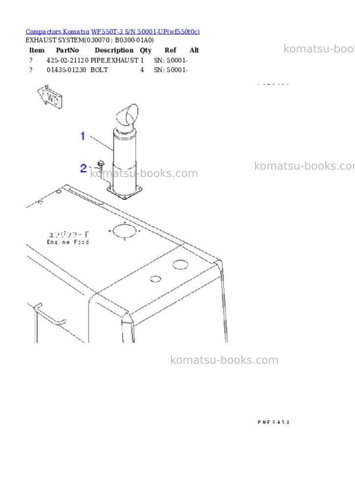 Komatsu wf550t-3 s/n 50001-up Parts catalog cover Page 6 Komatsu wf550t-3 s/n 50001-up Parts catalog cover Page 6