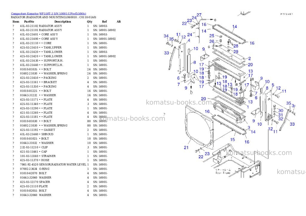 Komatsu wf550t-3 s/n 50001-up Parts catalog cover Page 8 Komatsu wf550t-3 s/n 50001-up Parts catalog cover Page 8