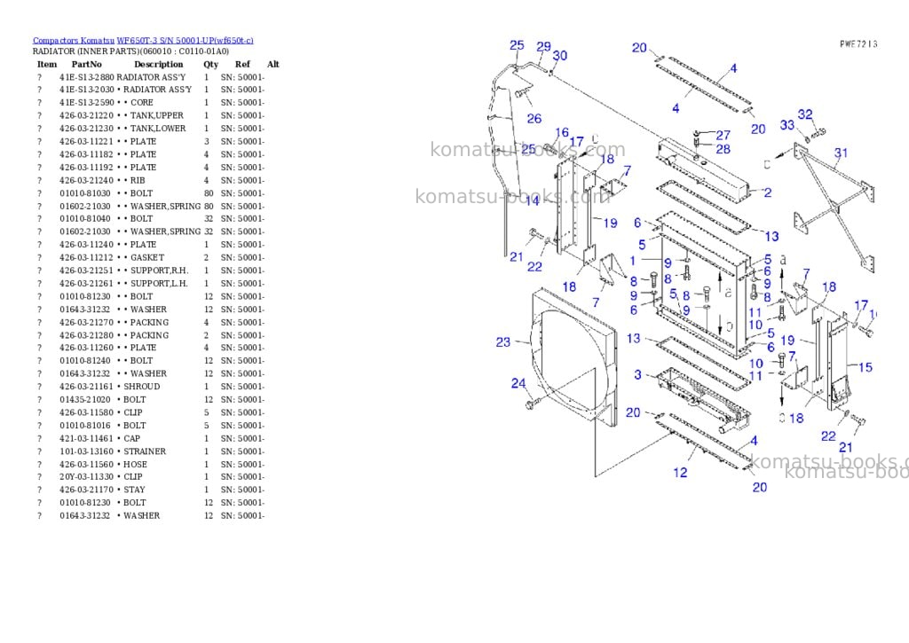 Komatsu wf650t-3 s/n 50001-up Parts catalog cover Page 4 Komatsu wf650t-3 s/n 50001-up Parts catalog cover Page 4